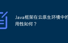 Java框架在云原生环境中的适用性如何？