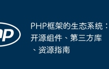 PHP框架的生态系统：开源组件、第三方库、资源指南
