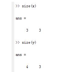 Matlab中size函数使用操作内容