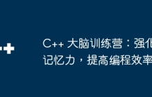 C++ 大脑训练营：强化记忆力，提高编程效率