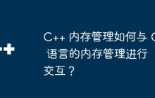 C++ 内存管理如何与 C 语言的内存管理进行交互？