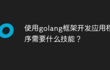使用golang框架开发应用程序需要什么技能？