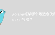 golang框架哪个最适合使用Docker容器？