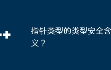 指针类型的类型安全含义？