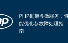 PHP框架与微服务：性能优化与故障处理指南
