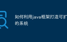如何利用java框架打造可扩展的系统