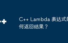 C++ Lambda 表达式如何返回结果？