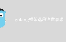 golang框架选用注意事项