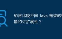 如何比较不同 Java 框架的性能和可扩展性?