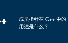成员指针在 C++ 中的用途是什么？