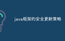 java框架的安全更新策略