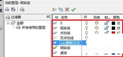 AutoCAD2019删除图层的操作方法介绍