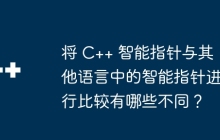 将 C++ 智能指针与其他语言中的智能指针进行比较有哪些不同？