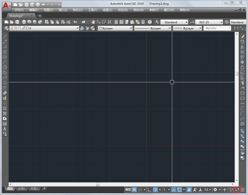 AutoCAD2019设置全屏显示的操作教程