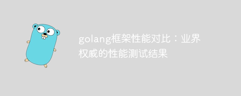 golang框架性能对比:业界权威的性能测试结果