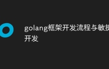 golang框架开发流程与敏捷开发