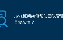 Java框架如何帮助团队管理项目复杂性?