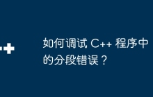 如何调试 C++ 程序中的分段错误？