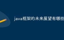 java框架的未来展望有哪些？