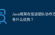 Java框架在促进团队协作方面有什么优势?