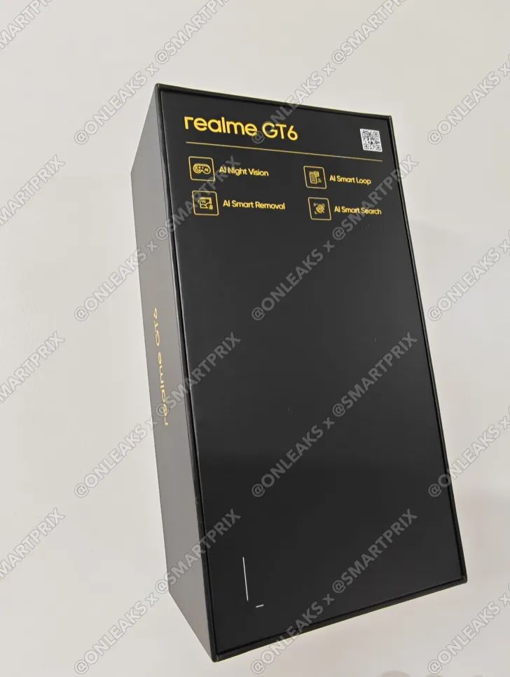 realme 真我 GT6 手机包装曝光,主打 4 项 AI 功能
