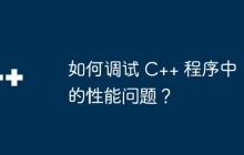 如何调试 C++ 程序中的性能问题？