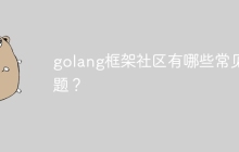 golang框架社区有哪些常见问题？