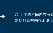 C++ 中的不同内存分配器如何影响内存泄漏？