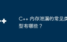 C++ 内存泄漏的常见类型有哪些？