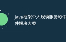 java框架中大规模服务的中间件解决方案