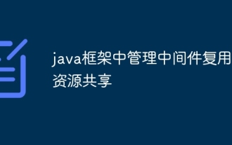 Gestion de la réutilisation des middlewares et du partage des ressources dans le framework Java