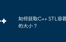 如何获取C++ STL容器的大小？