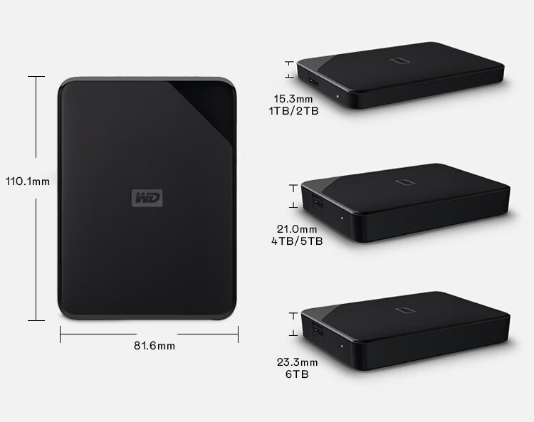 西部数据推出 Elements SE 6TB PHDD 移动硬盘:USB 3.0 / 自动备份,到手 1259 元