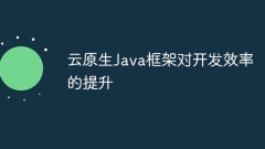 Cloud native Java framework improves development efficiency