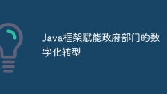 Java框架赋能政府部门的数字化转型