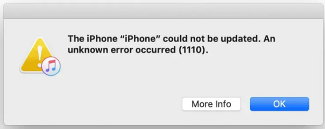 Share the solution when iPhone flash recovery using iTunes prompts that it cannot be updated and an unknown error (1110) occurred!