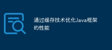캐싱 기술을 통해 Java 프레임워크의 성능을 최적화합니다.