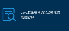 Java框架在網路安全領域的威脅防禦