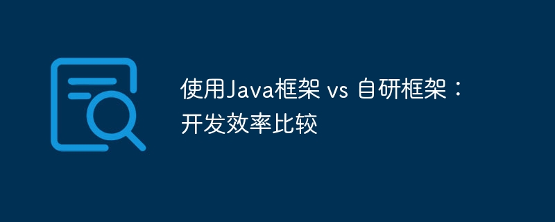 Java 프레임워크 사용 vs 자체 개발 프레임워크 사용: 개발 효율성 비교