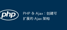 PHP와 Ajax: 확장 가능한 Ajax 아키텍처 만들기