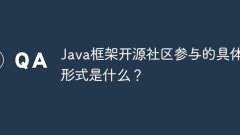What is the specific form of Java framework open source community participation?