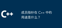 C++에서 멤버 포인터의 용도는 무엇입니까?