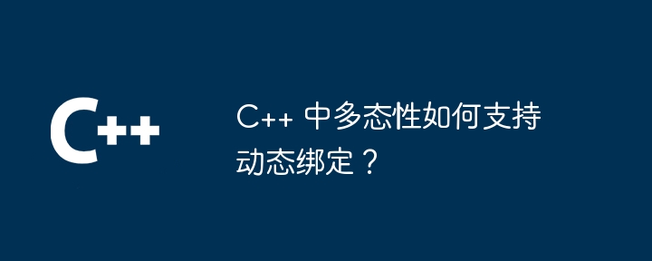 How does polymorphism support dynamic binding in C++?