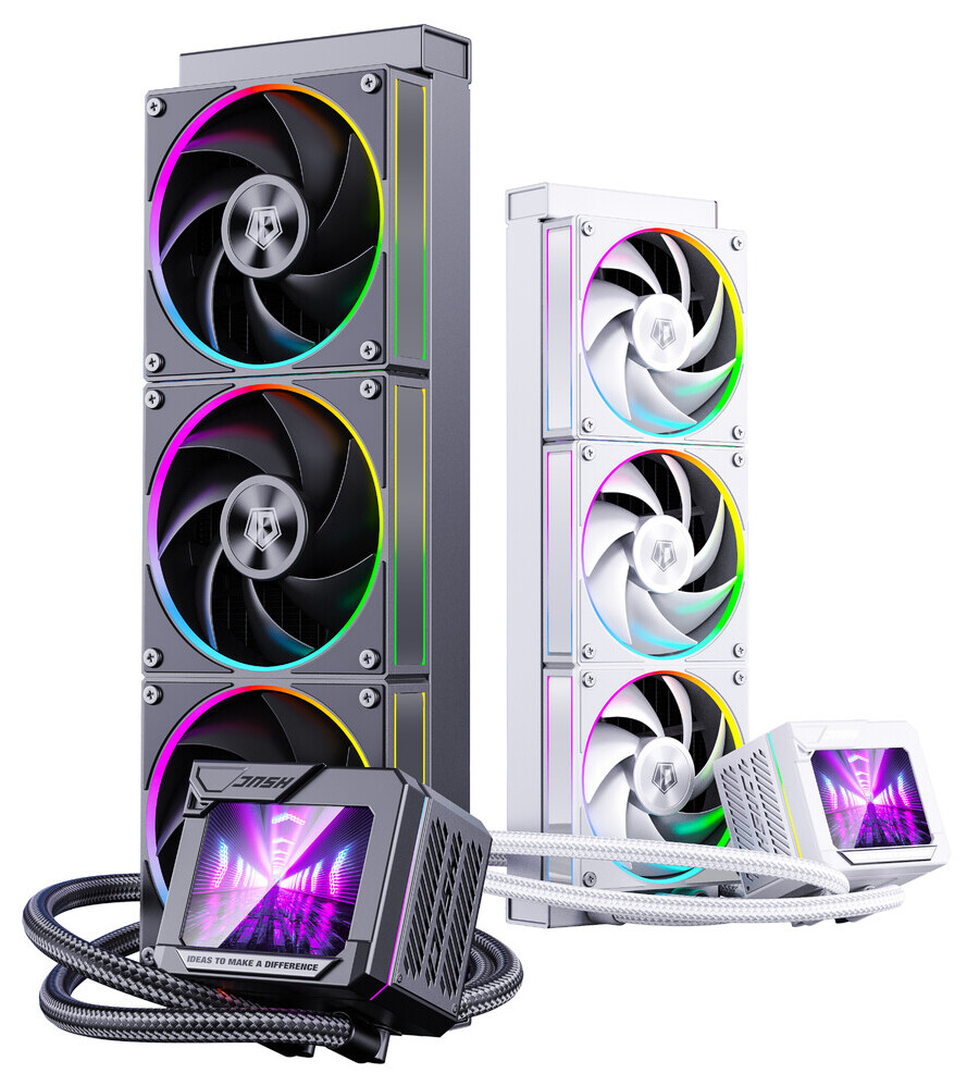 双 360mm 冷排,酷凛 ID-COOLING 推出 HUNTER GDL 等多款 AIO 水冷散热器新品
