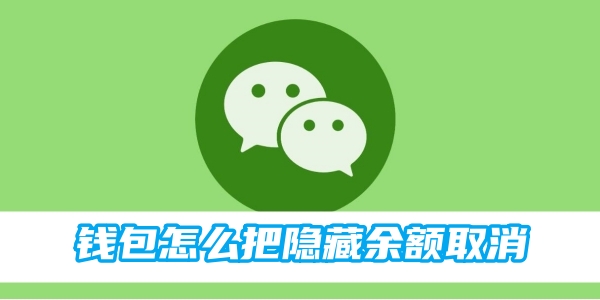 微信钱包怎么把隐藏余额取消 钱包把隐藏余额取消的操作方法