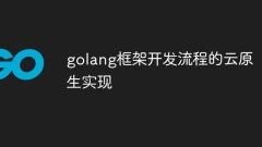 golang フレームワーク開発プロセスのクラウド ネイティブ実装