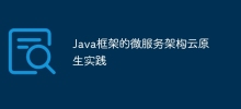 Java框架的微服務架構雲原生實踐