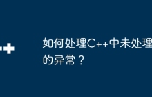 如何处理C++中未处理的异常？