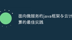 面向微服务的java框架与云计算的最佳实践