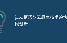 java框架与云原生技术的协同创新